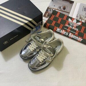 New Adidas Samba x Wales Bonner Silver Metallic